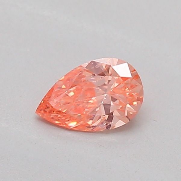 Loose Diamond - PEAR 0.18ct Fancy Vivid Orangey Pink SI1: Loose Diamond - PEAR 0.18ct Fancy Vivid Orangey Pink SI1 Source: This is a real non-mined Diamond that has been grown in a lab Shape: PEAR Carats: 0.18 Color: Fancy Vivid Orangey Pink Certification: I