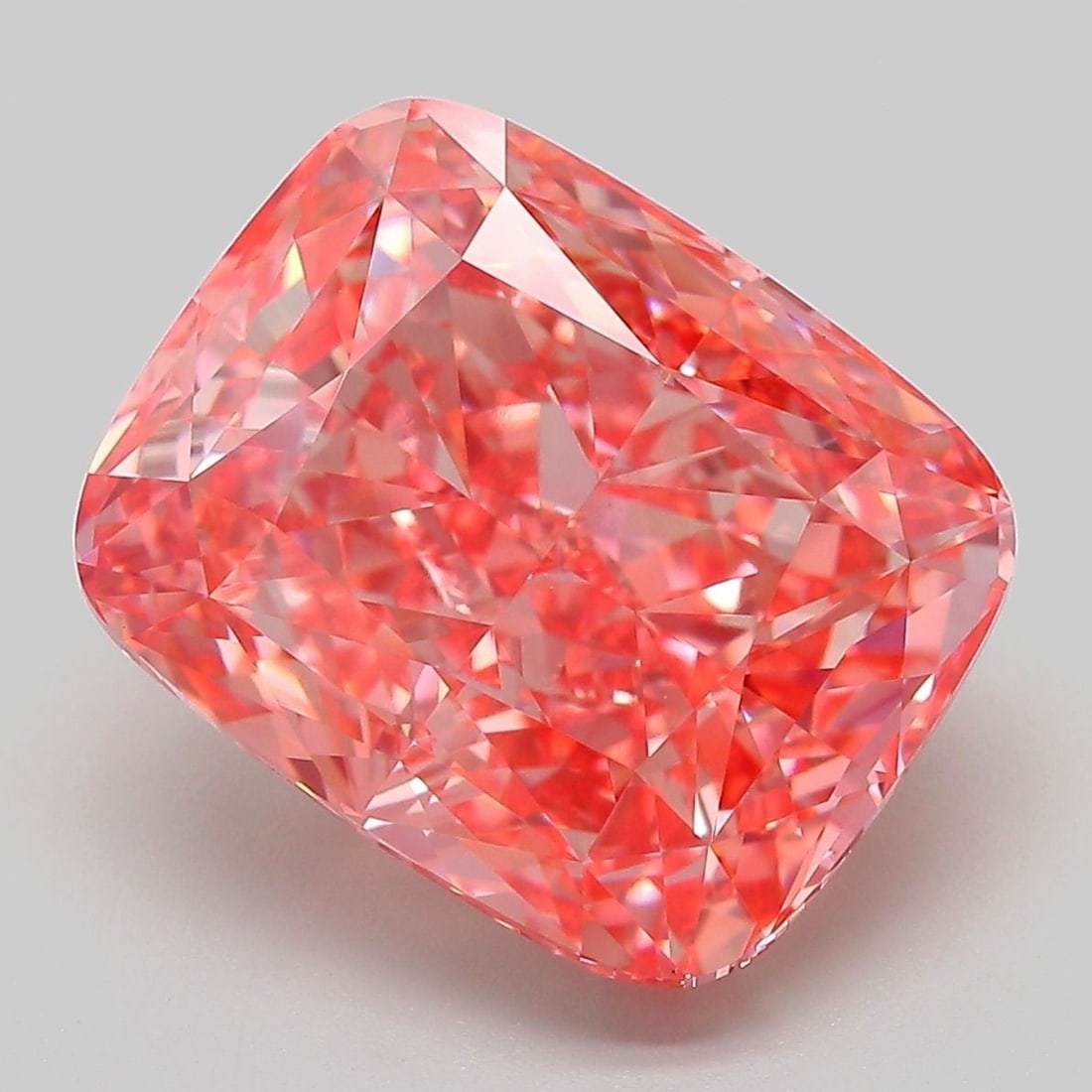 Loose Diamond - CUSHION MODIFIED 9.1ct Fancy Vivid Pink VVS2: Loose Diamond - CUSHION MODIFIED 9.1ct Fancy Vivid Pink VVS2 Source: This is a real non-mined Diamond that has been grown in a lab Shape: CUSHION MODIFIED Carats: 9.1 Color: Fancy Vivid Pink Certifica