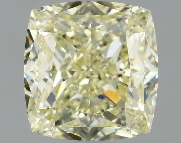 Loose Diamond - CUSHION MODIFIED 1.99ct Fancy Light Yellow VS1: Loose Diamond - CUSHION MODIFIED 1.99ct Fancy Light Yellow VS1 Source: This is a real non-mined Diamond that has been grown in a lab Shape: CUSHION MODIFIED Carats: 1.99 Color: Fancy Light Yellow Cert
