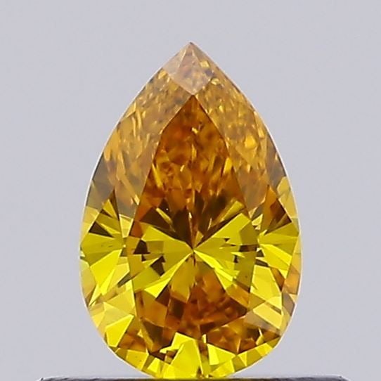 Loose Diamond - PEAR 0.36ct Fancy Vivid Orangey Yellow VS2: Loose Diamond - PEAR 0.36ct Fancy Vivid Orangey Yellow VS2 Source: This is a real non-mined Diamond that has been grown in a lab Shape: PEAR Carats: 0.36 Color: Fancy Vivid Orangey Yellow Certificatio