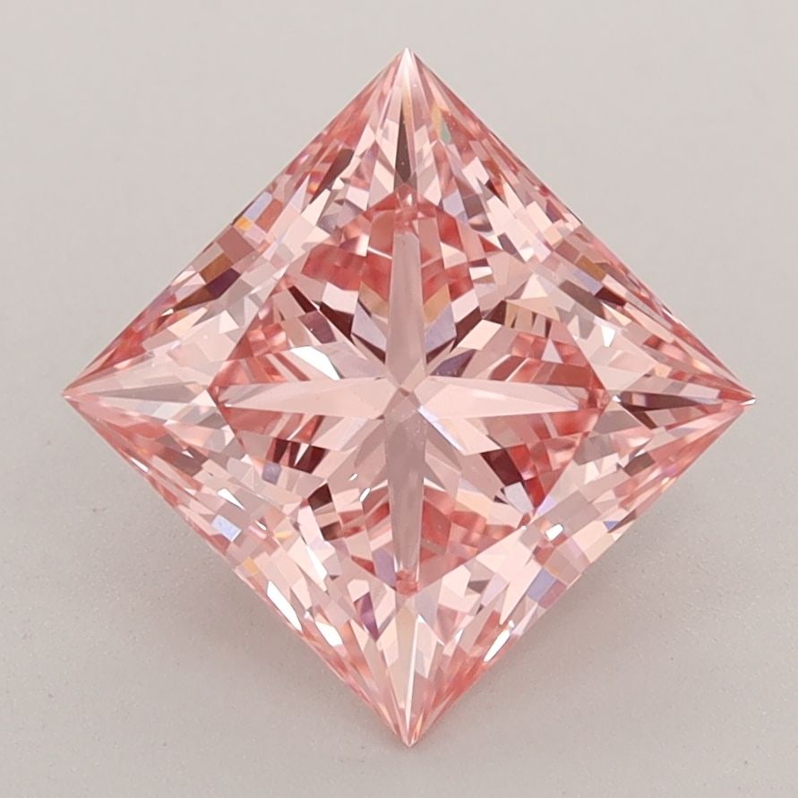 Loose Diamond - PRINCESS 2.61ct Fancy Vivid Pink VS1: Loose Diamond - PRINCESS 2.61ct Fancy Vivid Pink VS1 Source: This is a real non-mined Diamond that has been grown in a lab Shape: PRINCESS Carats: 2.61 Color: Fancy Vivid Pink Certification: IGI Video