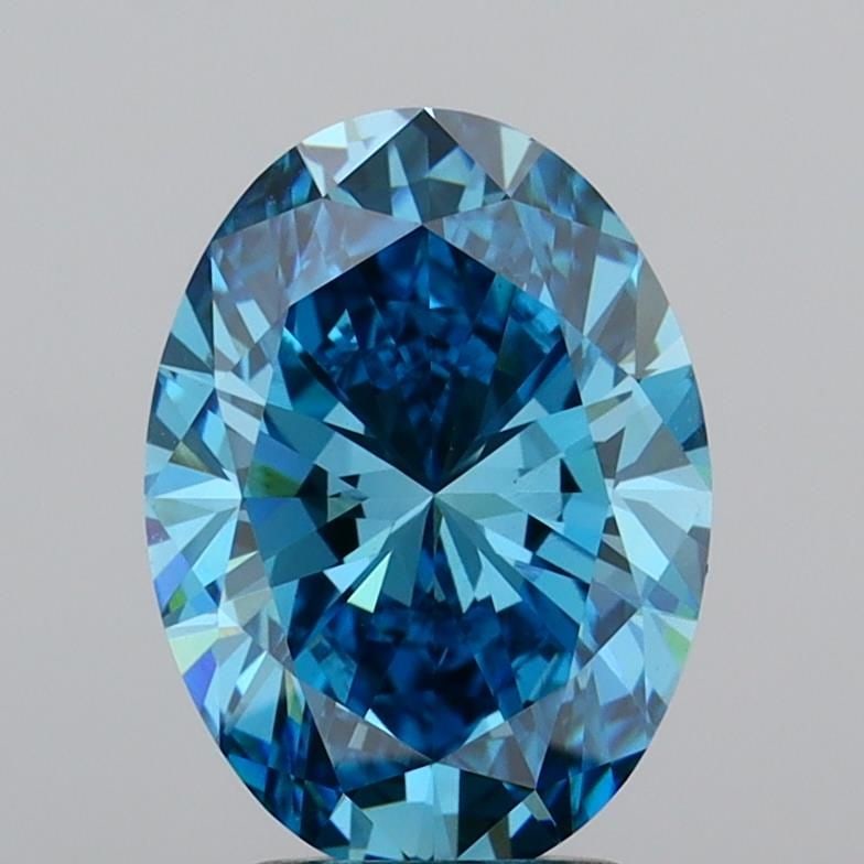 Loose Diamond - OVAL 3.01ct Fancy Vivid Blue VS1: Loose Diamond - OVAL 3.01ct Fancy Vivid Blue VS1 Source: This is a real non-mined Diamond that has been grown in a lab Shape: OVAL Carats: 3.01 Color: Fancy Vivid Blue Certification: IGI Video: