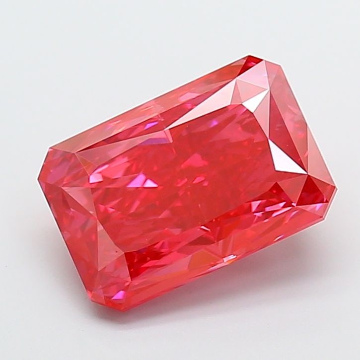 Loose Diamond - RADIANT 6.41ct Fancy Vivid Pinkish Red VVS2 (1 of 1)