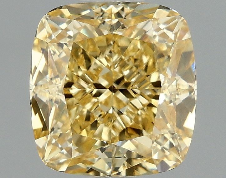 Loose Diamond - CUSHION MODIFIED 1.95ct Fancy Intense Yellow VVS2: Loose Diamond - CUSHION MODIFIED 1.95ct Fancy Intense Yellow VVS2 Source: This is a real non-mined Diamond that has been grown in a lab Shape: CUSHION MODIFIED Carats: 1.95 Color: Fancy Intense Yellow