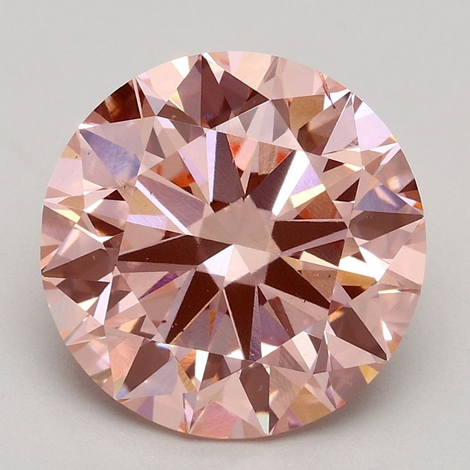 Loose Diamond - ROUND 3.03ct Fancy Intense Pink VS2: Loose Diamond - ROUND 3.03ct Fancy Intense Pink VS2 Source: This is a real non-mined Diamond that has been grown in a lab Shape: ROUND Carats: 3.03 Color: Fancy Intense Pink Certification: IGI Video: