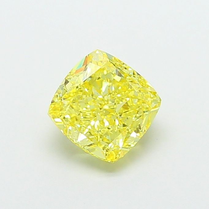 Loose Diamond - CUSHION MODIFIED 3.1ct Fancy Vivid Yellow VS1: Loose Diamond - CUSHION MODIFIED 3.1ct Fancy Vivid Yellow VS1 Source: This is a real non-mined Diamond that has been grown in a lab Shape: CUSHION MODIFIED Carats: 3.1 Color: Fancy Vivid Yellow Certif