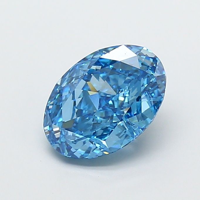 Loose Diamond - OVAL 2.58ct Fancy Vivid Blue VS1: Loose Diamond - OVAL 2.58ct Fancy Vivid Blue VS1 Source: This is a real non-mined Diamond that has been grown in a lab Shape: OVAL Carats: 2.58 Color: Fancy Vivid Blue Certification: IGI Video:
