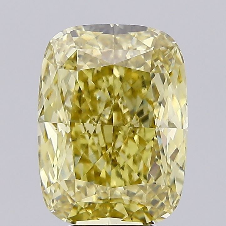 Loose Diamond - CUSHION MODIFIED 5.05ct Fancy Intense Yellow VS1: Loose Diamond - CUSHION MODIFIED 5.05ct Fancy Intense Yellow VS1 Source: This is a real non-mined Diamond that has been grown in a lab Shape: CUSHION MODIFIED Carats: 5.05 Color: Fancy Intense Yellow 