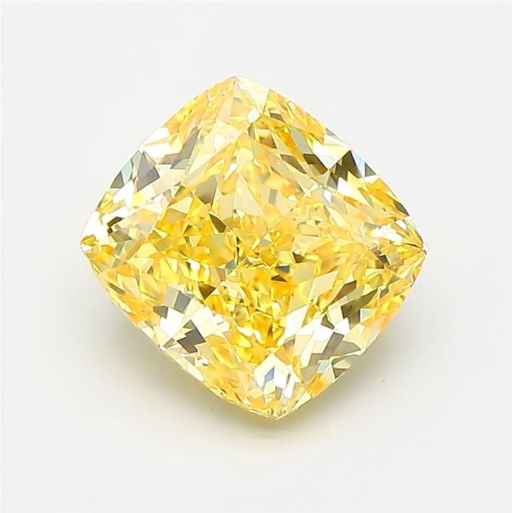 Loose Diamond - CUSHION MODIFIED 2.55ct Fancy Vivid Yellow VS1: Loose Diamond - CUSHION MODIFIED 2.55ct Fancy Vivid Yellow VS1 Source: This is a real non-mined Diamond that has been grown in a lab Shape: CUSHION MODIFIED Carats: 2.55 Color: Fancy Vivid Yellow Cert