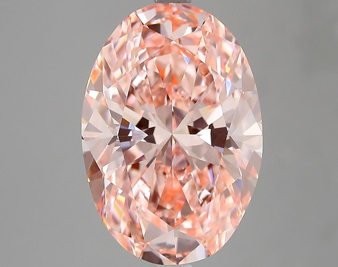 Loose Diamond - OVAL 4.83ct Fancy Vivid Pink VVS2: Loose Diamond - OVAL 4.83ct Fancy Vivid Pink VVS2 Source: This is a real non-mined Diamond that has been grown in a lab Shape: OVAL Carats: 4.83 Color: Fancy Vivid Pink Certification: IGI Video: