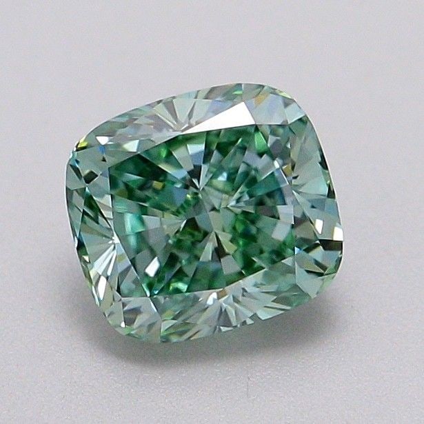 Loose Diamond - CUSHION MODIFIED 1.1ct Fancy Vivid Green VS2 (1 of 1)
