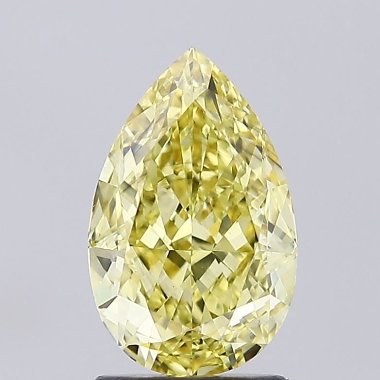 Loose Diamond - PEAR 2.12ct Fancy Intense Yellow VS2: Loose Diamond - PEAR 2.12ct Fancy Intense Yellow VS2 Source: This is a real non-mined Diamond that has been grown in a lab Shape: PEAR Carats: 2.12 Color: Fancy Intense Yellow Certification: IGI Video