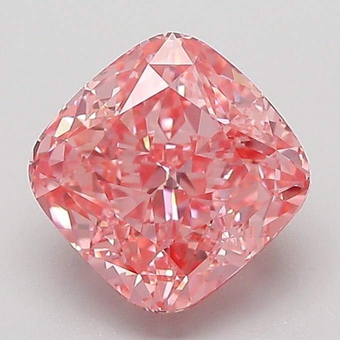 Loose Diamond - CUSHION MODIFIED 2.03ct Fancy Vivid Pink VVS2: Loose Diamond - CUSHION MODIFIED 2.03ct Fancy Vivid Pink VVS2 Source: This is a real non-mined Diamond that has been grown in a lab Shape: CUSHION MODIFIED Carats: 2.03 Color: Fancy Vivid Pink Certifi