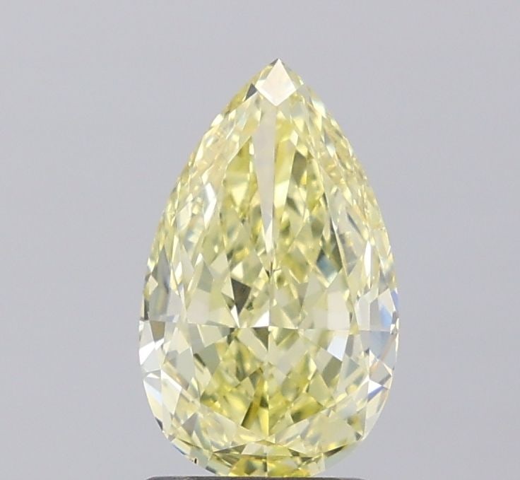 Loose Diamond - PEAR 1.85ct Fancy Intense Yellow VS1: Loose Diamond - PEAR 1.85ct Fancy Intense Yellow VS1 Source: This is a real non-mined Diamond that has been grown in a lab Shape: PEAR Carats: 1.85 Color: Fancy Intense Yellow Certification: IGI Video