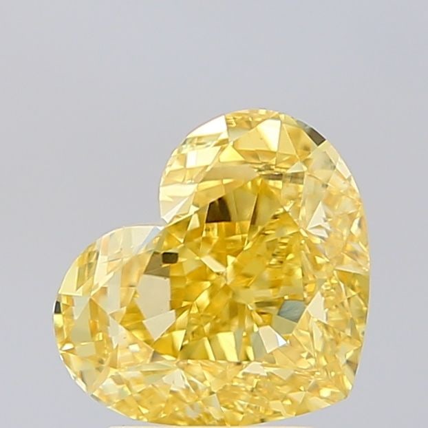 Loose Diamond - HEART 2.58ct Fancy Intense Yellow VVS2: Loose Diamond - HEART 2.58ct Fancy Intense Yellow VVS2 Source: This is a real non-mined Diamond that has been grown in a lab Shape: HEART Carats: 2.58 Color: Fancy Intense Yellow Certification: IGI Vi