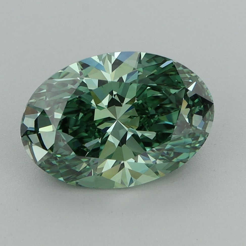 Loose Diamond - OVAL 2.56ct Fancy Vivid Green VVS1: Loose Diamond - OVAL 2.56ct Fancy Vivid Green VVS1 Source: This is a real non-mined Diamond that has been grown in a lab Shape: OVAL Carats: 2.56 Color: Fancy Vivid Green Certification: IGI Video: