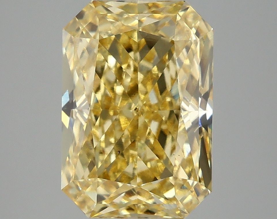 Loose Diamond - RADIANT 4.04ct Fancy Vivid Yellow VS2: Loose Diamond - RADIANT 4.04ct Fancy Vivid Yellow VS2 Source: This is a real non-mined Diamond that has been grown in a lab Shape: RADIANT Carats: 4.04 Color: Fancy Vivid Yellow Certification: IGI Vid