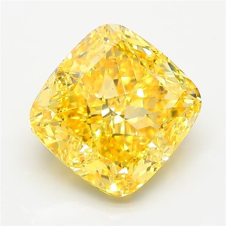 Loose Diamond - CUSHION MODIFIED 9.04ct Fancy Vivid Yellow VS1: Loose Diamond - CUSHION MODIFIED 9.04ct Fancy Vivid Yellow VS1 Source: This is a real non-mined Diamond that has been grown in a lab Shape: CUSHION MODIFIED Carats: 9.04 Color: Fancy Vivid Yellow Cert