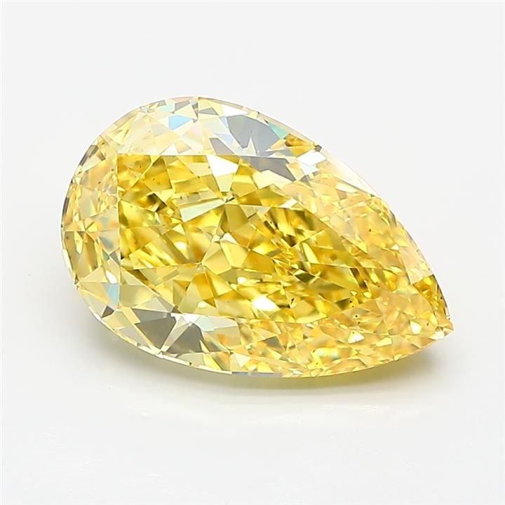 Loose Diamond - PEAR 4.02ct Fancy Vivid Yellow VS2: Loose Diamond - PEAR 4.02ct Fancy Vivid Yellow VS2 Source: This is a real non-mined Diamond that has been grown in a lab Shape: PEAR Carats: 4.02 Color: Fancy Vivid Yellow Certification: IGI Video: