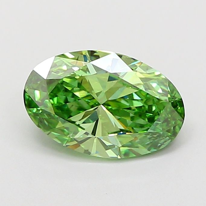 Loose Diamond - OVAL 1.5ct Fancy Vivid Green VS2: Loose Diamond - OVAL 1.5ct Fancy Vivid Green VS2 Source: This is a real non-mined Diamond that has been grown in a lab Shape: OVAL Carats: 1.5 Color: Fancy Vivid Green Certification: IGI The Diamond D