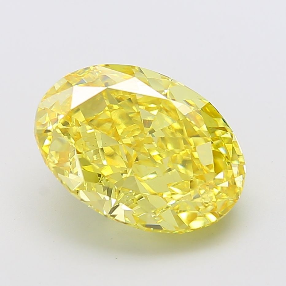 Loose Diamond - OVAL 9.01ct Fancy Intense Yellow VS1: Loose Diamond - OVAL 9.01ct Fancy Intense Yellow VS1 Source: This is a real non-mined Diamond that has been grown in a lab Shape: OVAL Carats: 9.01 Color: Fancy Intense Yellow Certification: IGI Video