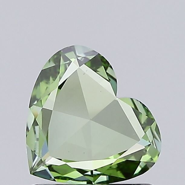 Loose Diamond - HEART 0.6ct Fancy Vivid Green VVS2: Loose Diamond - HEART 0.6ct Fancy Vivid Green VVS2 Source: This is a real non-mined Diamond that has been grown in a lab Shape: HEART Carats: 0.6 Color: Fancy Vivid Green Certification: IGI Video: