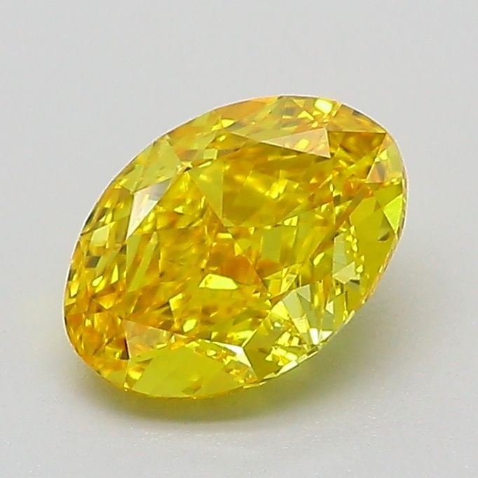 Loose Diamond - OVAL 1.11ct Fancy Vivid Yellow VVS2: Loose Diamond - OVAL 1.11ct Fancy Vivid Yellow VVS2 Source: This is a real non-mined Diamond that has been grown in a lab Shape: OVAL Carats: 1.11 Color: Fancy Vivid Yellow Certification: IGI Video: