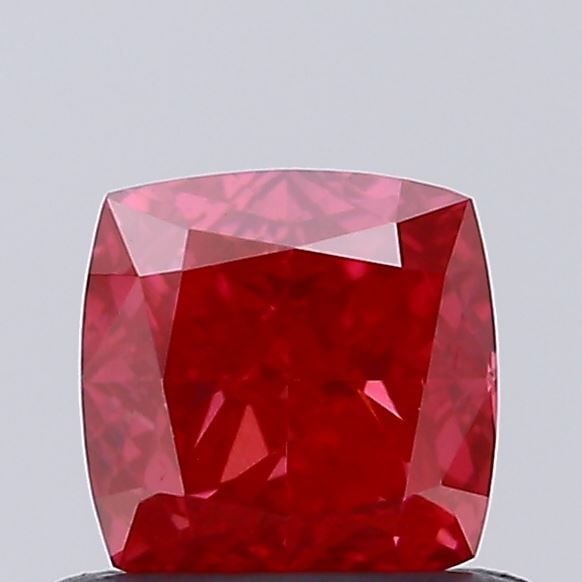 Loose Diamond - CUSHION BRILLIANT 0.6ct Fancy Vivid Red VS1 (1 of 1)