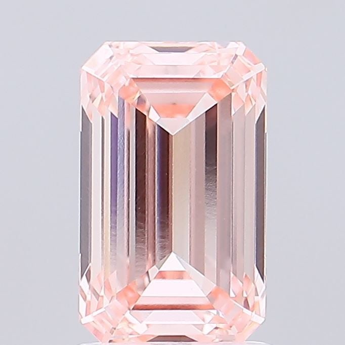 Loose Diamond - EMERALD 2.01ct Fancy Intense Pink VVS2: Loose Diamond - EMERALD 2.01ct Fancy Intense Pink VVS2 Source: This is a real non-mined Diamond that has been grown in a lab Shape: EMERALD Carats: 2.01 Color: Fancy Intense Pink Certification: NONE V