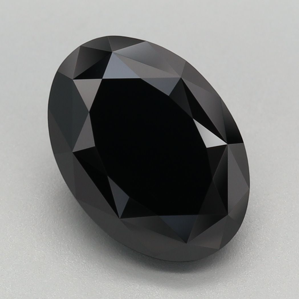 Loose Diamond - OVAL 3.07ct Fancy Black: Loose Diamond - OVAL 3.07ct Fancy Black Source: This is a real non-mined Diamond that has been grown in a lab Shape: OVAL Carats: 3.07 Color: Fancy Black Certification: IGI Video: