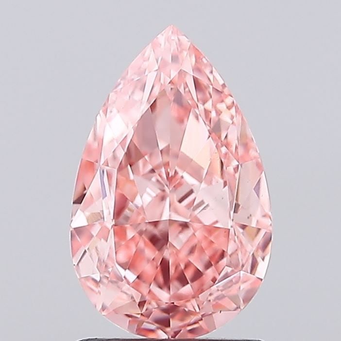 Loose Diamond - PEAR 1.75ct Fancy Vivid Pink VS1: Loose Diamond - PEAR 1.75ct Fancy Vivid Pink VS1 Source: This is a real non-mined Diamond that has been grown in a lab Shape: PEAR Carats: 1.75 Color: Fancy Vivid Pink Certification: IGI Video: