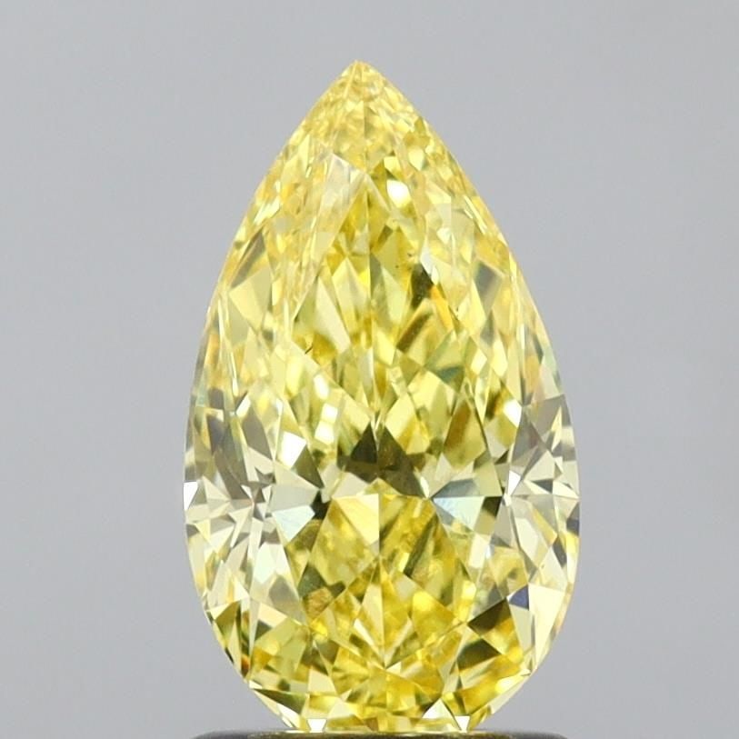 Loose Diamond - PEAR 1.27ct Fancy Vivid Yellow VS1: Loose Diamond - PEAR 1.27ct Fancy Vivid Yellow VS1 Source: This is a real non-mined Diamond that has been grown in a lab Shape: PEAR Carats: 1.27 Color: Fancy Vivid Yellow Certification: IGI Video: