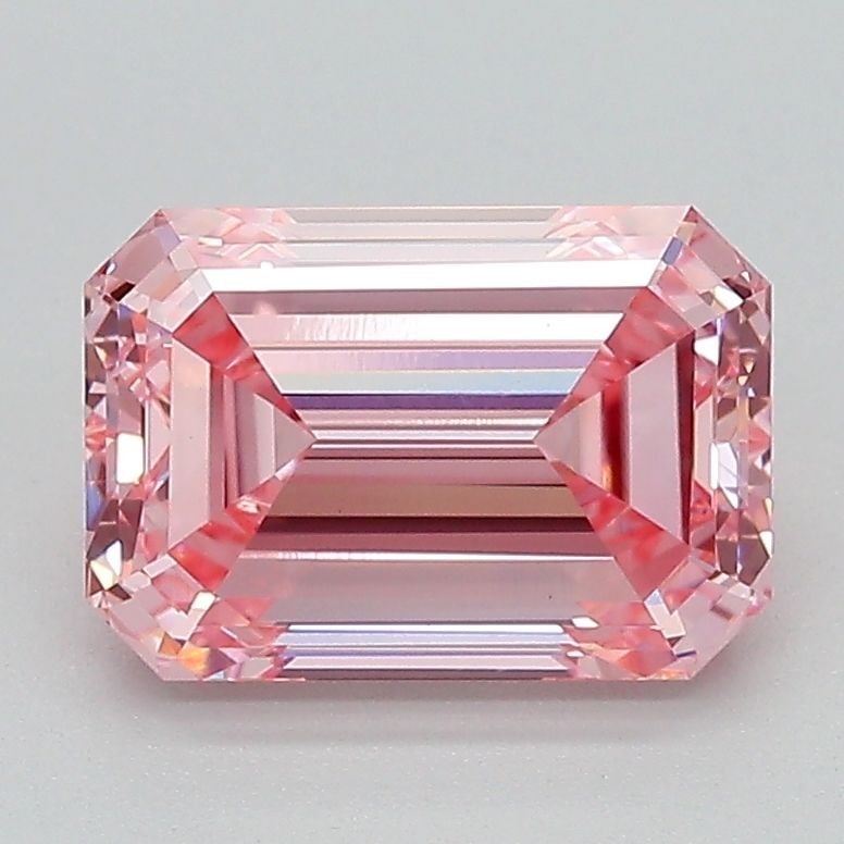 Loose Diamond - EMERALD 2.33ct Fancy Intense Pink VVS2: Loose Diamond - EMERALD 2.33ct Fancy Intense Pink VVS2 Source: This is a real non-mined Diamond that has been grown in a lab Shape: EMERALD Carats: 2.33 Color: Fancy Intense Pink Certification: IGI Vi