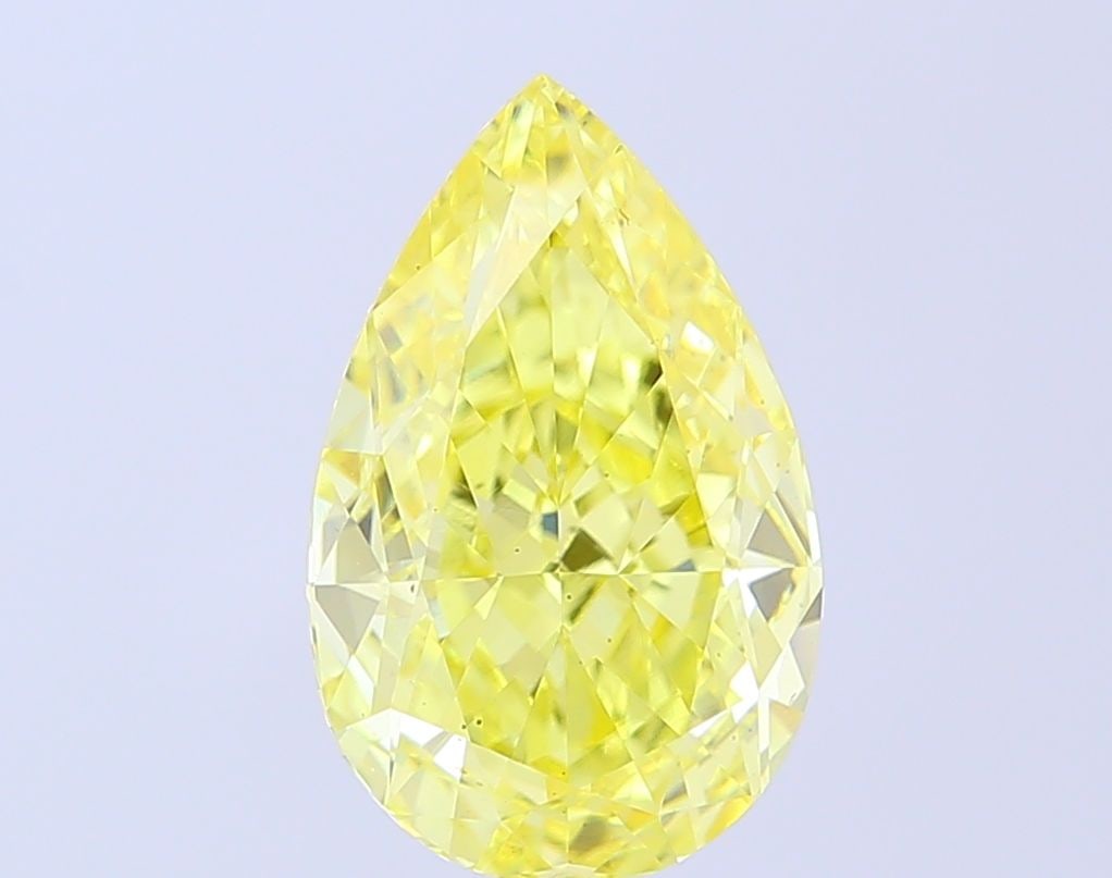 Loose Diamond - PEAR 4.5ct Fancy Vivid Yellow VS2: Loose Diamond - PEAR 4.5ct Fancy Vivid Yellow VS2 Source: This is a real non-mined Diamond that has been grown in a lab Shape: PEAR Carats: 4.5 Color: Fancy Vivid Yellow Certification: IGI Video:
