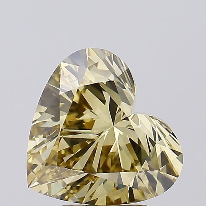 Loose Diamond - HEART 3.78ct Fancy Intense Brownish Yellow VS2: Loose Diamond - HEART 3.78ct Fancy Intense Brownish Yellow VS2 Source: This is a real non-mined Diamond that has been grown in a lab Shape: HEART Carats: 3.78 Color: Fancy Intense Brownish Yellow Cert