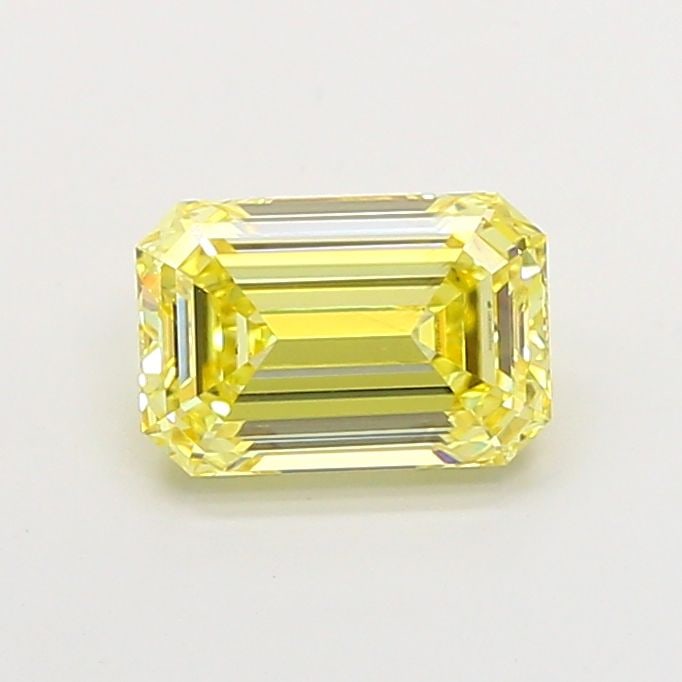 Loose Diamond - EMERALD 2.03ct Fancy Intense Yellow VS1: Loose Diamond - EMERALD 2.03ct Fancy Intense Yellow VS1 Source: This is a real non-mined Diamond that has been grown in a lab Shape: EMERALD Carats: 2.03 Color: Fancy Intense Yellow Certification: IGI
