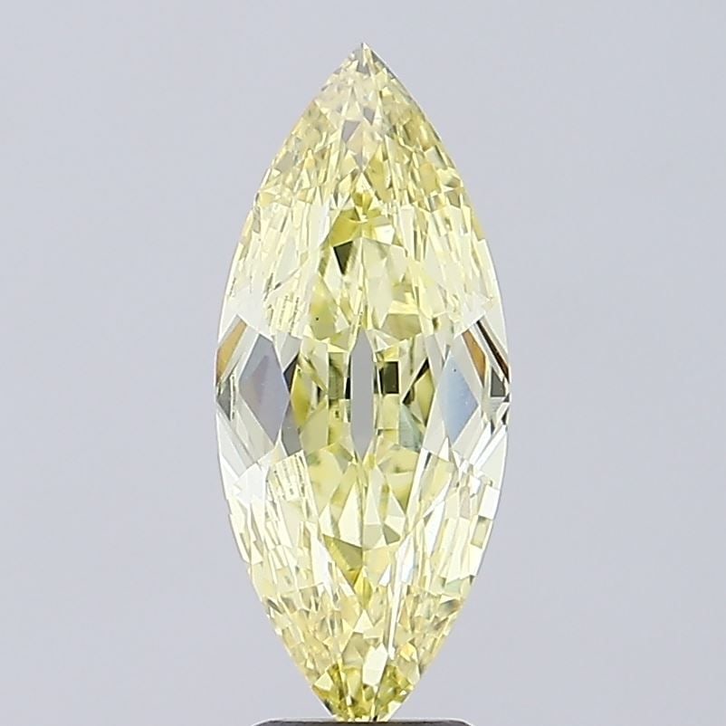 Loose Diamond - MARQUISE 2.65ct Fancy Yellow VS1: Loose Diamond - MARQUISE 2.65ct Fancy Yellow VS1 Source: This is a real non-mined Diamond that has been grown in a lab Shape: MARQUISE Carats: 2.65 Color: Fancy Yellow Certification: IGI Video: