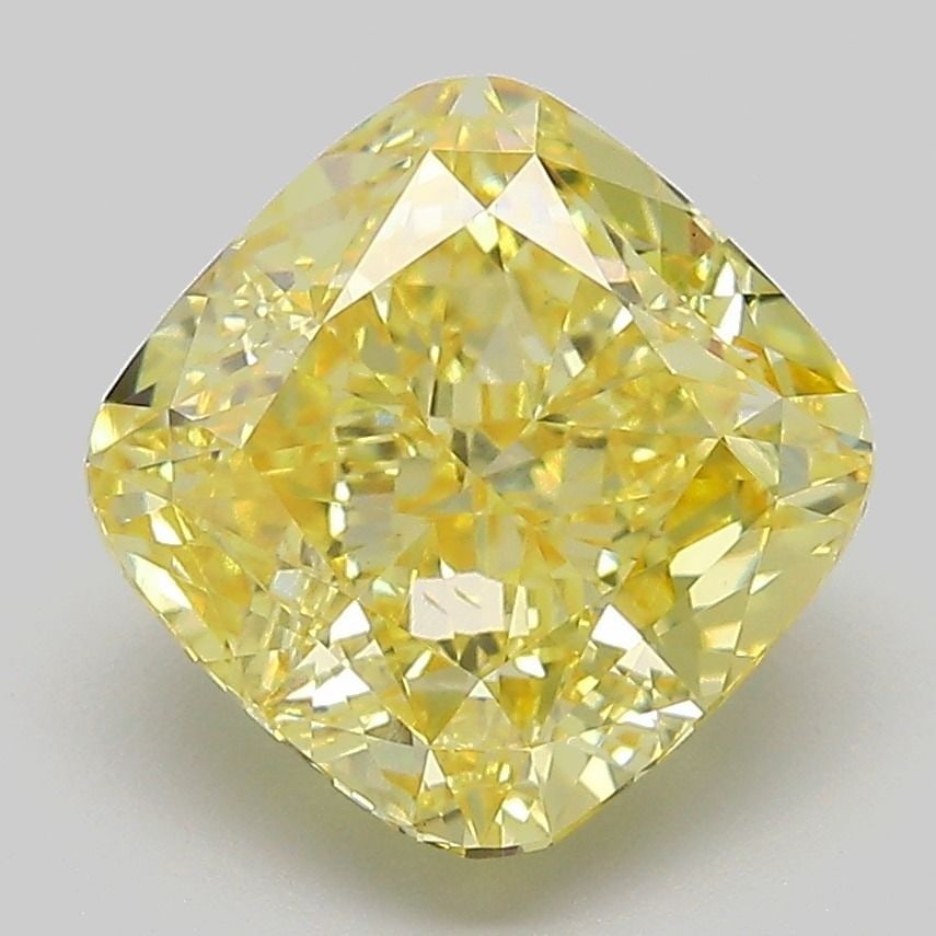 Loose Diamond - CUSHION MODIFIED 4.08ct Fancy Intense Yellow VS1: Loose Diamond - CUSHION MODIFIED 4.08ct Fancy Intense Yellow VS1 Source: This is a real non-mined Diamond that has been grown in a lab Shape: CUSHION MODIFIED Carats: 4.08 Color: Fancy Intense Yellow 