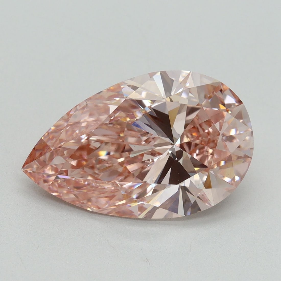 Loose Diamond - PEAR 5.17ct Fancy Vivid Pink VS1: Loose Diamond - PEAR 5.17ct Fancy Vivid Pink VS1 Source: This is a real non-mined Diamond that has been grown in a lab Shape: PEAR Carats: 5.17 Color: Fancy Vivid Pink Certification: IGI Video: