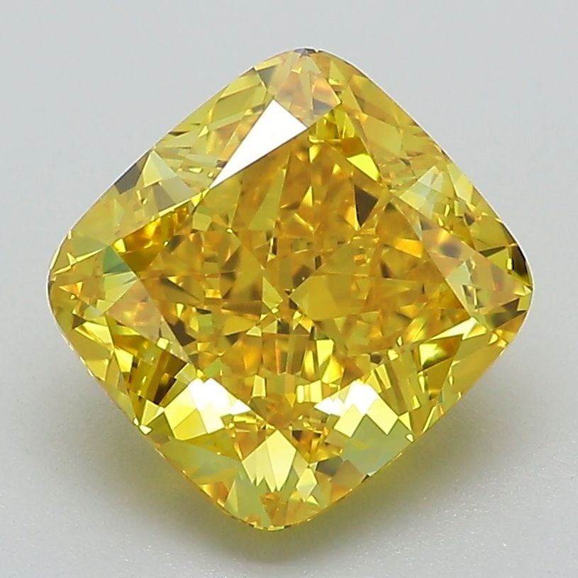Loose Diamond - CUSHION MODIFIED 3.19ct Fancy Vivid Yellow VS1: Loose Diamond - CUSHION MODIFIED 3.19ct Fancy Vivid Yellow VS1 Source: This is a real non-mined Diamond that has been grown in a lab Shape: CUSHION MODIFIED Carats: 3.19 Color: Fancy Vivid Yellow Cert