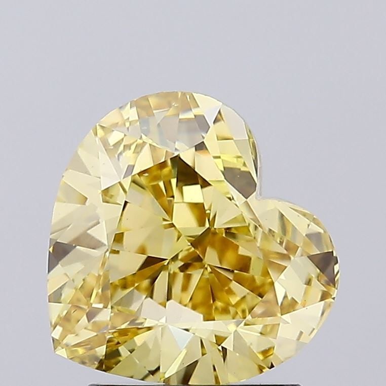 Loose Diamond - HEART 2.58ct Fancy Intense Yellow VS1: Loose Diamond - HEART 2.58ct Fancy Intense Yellow VS1 Source: This is a real non-mined Diamond that has been grown in a lab Shape: HEART Carats: 2.58 Color: Fancy Intense Yellow Certification: IGI Vid