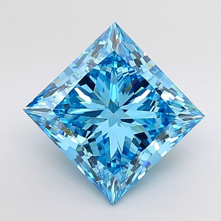 Loose Diamond - PRINCESS 9.12ct Fancy Vivid Blue VS1: Loose Diamond - PRINCESS 9.12ct Fancy Vivid Blue VS1 Source: This is a real non-mined Diamond that has been grown in a lab Shape: PRINCESS Carats: 9.12 Color: Fancy Vivid Blue Certification: IGI Video