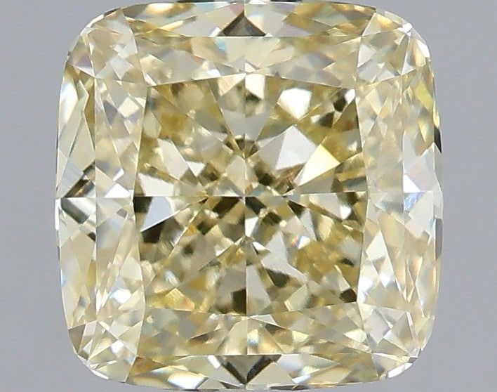 Loose Diamond - CUSHION MODIFIED 1.59ct Fancy Light Yellow VVS2: Loose Diamond - CUSHION MODIFIED 1.59ct Fancy Light Yellow VVS2 Source: This is a real non-mined Diamond that has been grown in a lab Shape: CUSHION MODIFIED Carats: 1.59 Color: Fancy Light Yellow Cer