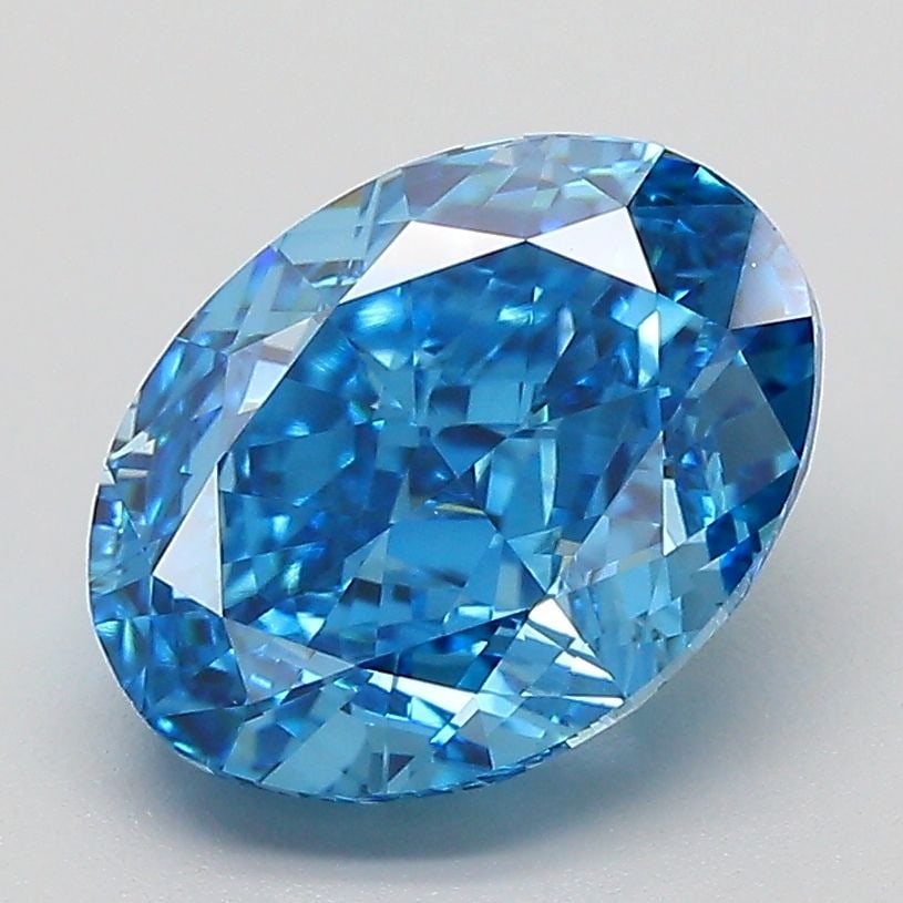 Loose Diamond - OVAL 3.05ct Fancy Vivid Blue VVS2 (1 of 1)
