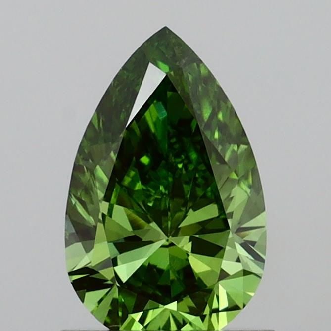 Loose Diamond - PEAR 1.0ct Fancy Vivid Green VS1: Loose Diamond - PEAR 1.0ct Fancy Vivid Green VS1 Source: This is a real non-mined Diamond that has been grown in a lab Shape: PEAR Carats: 1.0 Color: Fancy Vivid Green Certification: IGI Video:
