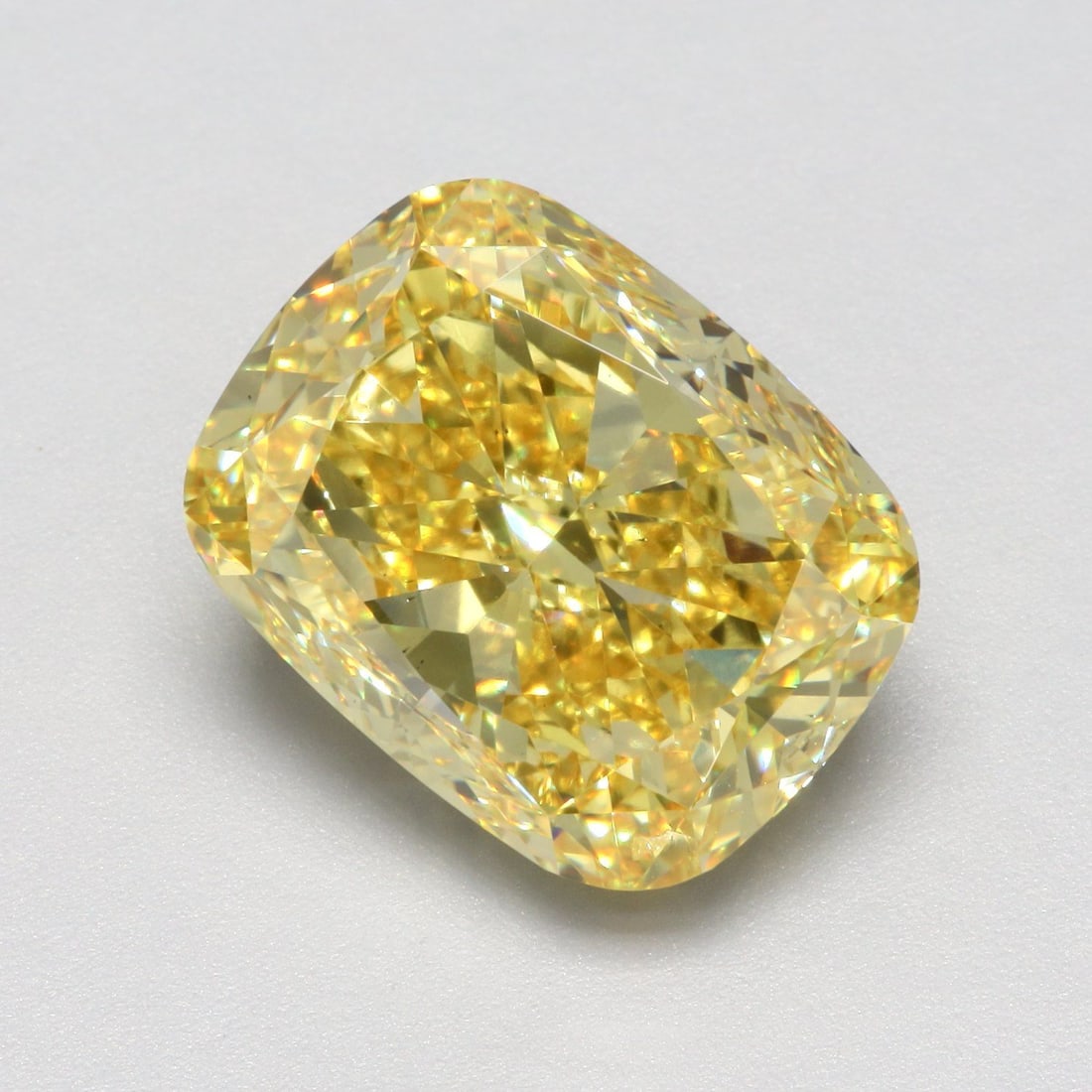 Loose Diamond - CUSHION MODIFIED 10.02ct Fancy Vivid Yellow VS2 (1 of 1)