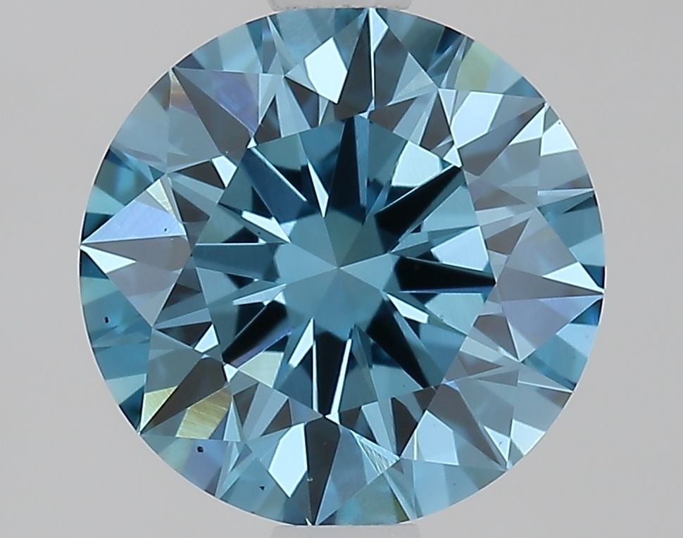 Ideal Loose Diamond - ROUND 1.73ct Fancy Vivid Blue VS2: Ideal Loose Diamond - ROUND 1.73ct Fancy Vivid Blue VS2 Source: This is a real non-mined Diamond that has been grown in a lab Shape: ROUND Carats: 1.73 Color: Fancy Vivid Blue Certification: IGI Video