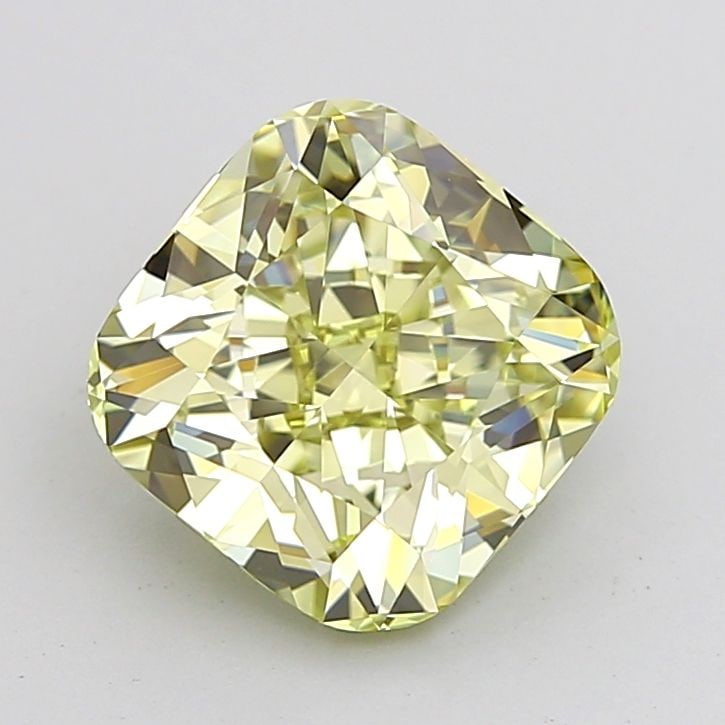 Loose Diamond - CUSHION MODIFIED 3.29ct Fancy Light Yellow VVS2: Loose Diamond - CUSHION MODIFIED 3.29ct Fancy Light Yellow VVS2 Source: This is a real non-mined Diamond that has been grown in a lab Shape: CUSHION MODIFIED Carats: 3.29 Color: Fancy Light Yellow Cer