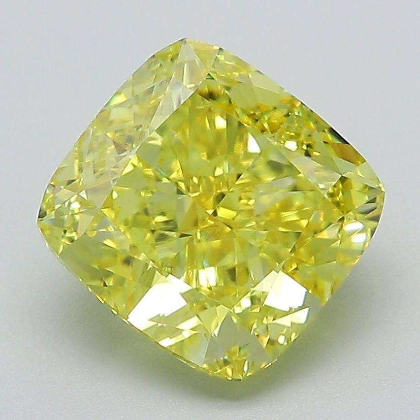Loose Diamond - CUSHION BRILLIANT 3.19ct Fancy Vivid Yellow VS1: Loose Diamond - CUSHION BRILLIANT 3.19ct Fancy Vivid Yellow VS1 Source: This is a real non-mined Diamond that has been grown in a lab Shape: CUSHION BRILLIANT Carats: 3.19 Color: Fancy Vivid Yellow Ce