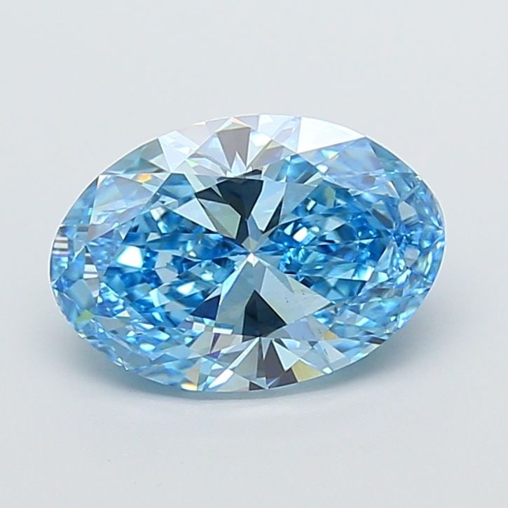 Loose Diamond - OVAL 3.31ct Fancy Vivid Blue VS2: Loose Diamond - OVAL 3.31ct Fancy Vivid Blue VS2 Source: This is a real non-mined Diamond that has been grown in a lab Shape: OVAL Carats: 3.31 Color: Fancy Vivid Blue Certification: IGI Video: